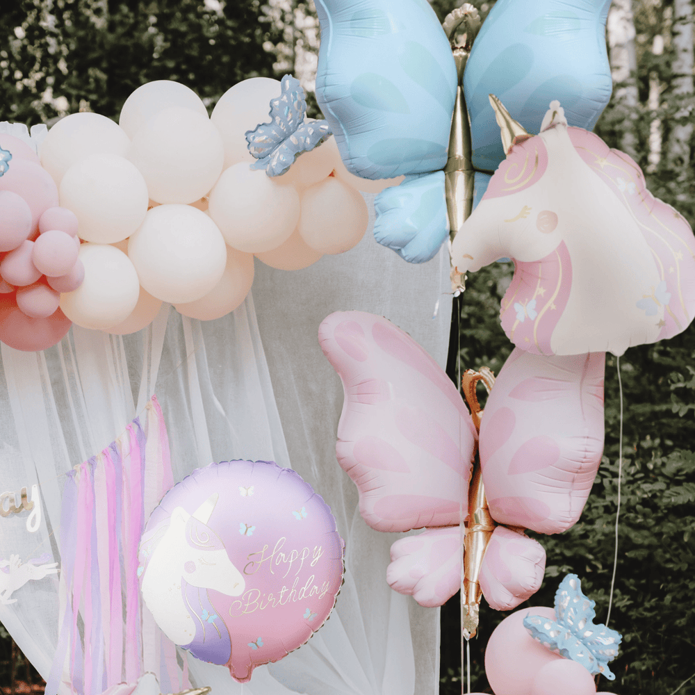 Pastel Unicorn Head Foil Balloon - Unicorn Birthday Party Supplies Foil Balloon Pastel Unicorn Head Balloon