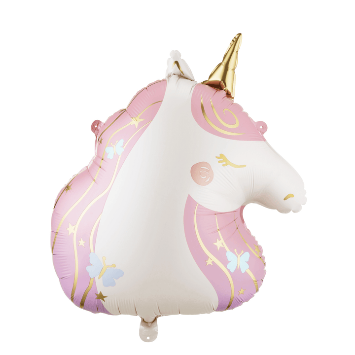 Pastel Unicorn Head Foil Balloon - Unicorn Birthday Party Supplies Foil Balloon Pastel Unicorn Head Balloon