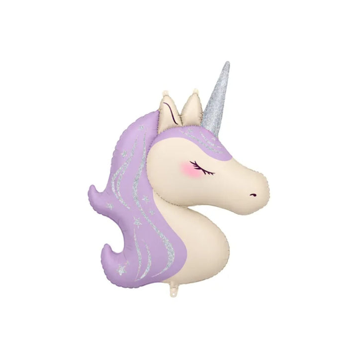 Pastel Unicorn Head Foil Balloon - Unicorn Party Balloons Foil Balloon Pastel Unicorn Head Foil Balloon