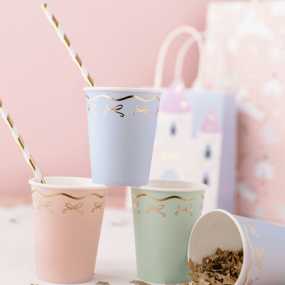 Pastel Unicorn Party Cups x 6 - Unicorn Party Supplies Disposable Cups Pastel Unicorn Party Cups x 6