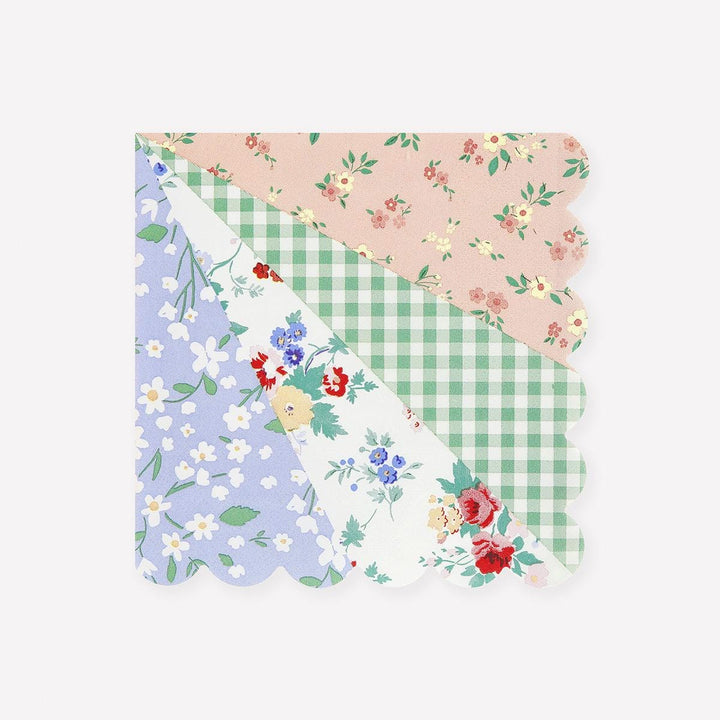 Patchwork Large Party Napkins x 16 | Meri Meri party napkins Patchwork Large Party Napkins x 16