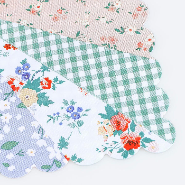 Patchwork Small Party Napkins x 16 | Meri Meri party napkins Patchwork Small Party Napkins x 16