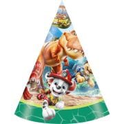 Paw Patrol Dino Movie Paper Hats x 6 Party Hats Paw Patrol Dino Movie Paper Hats x 6