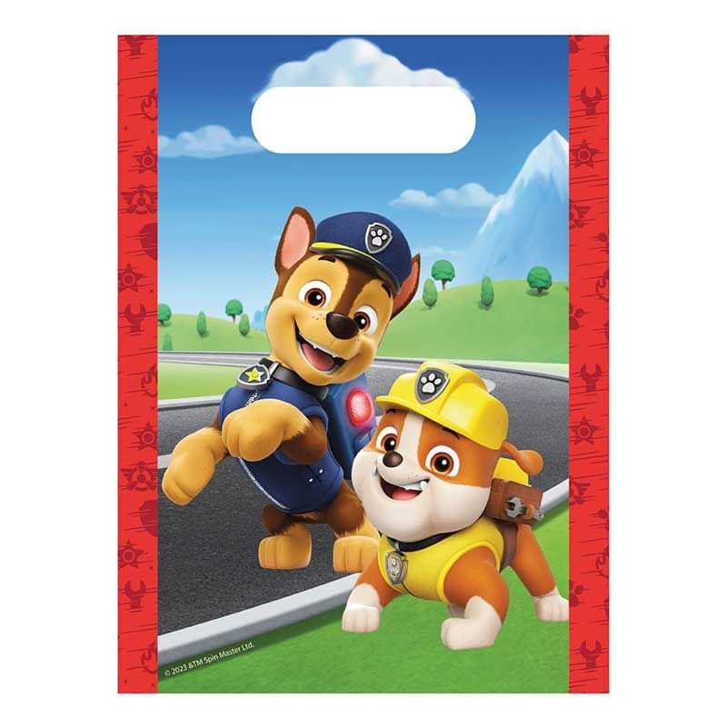 Paw Patrol Paper Party Bags x 4 - Rescue Heroes Party Bags Paw Patrol Paper Party Bags x 4
