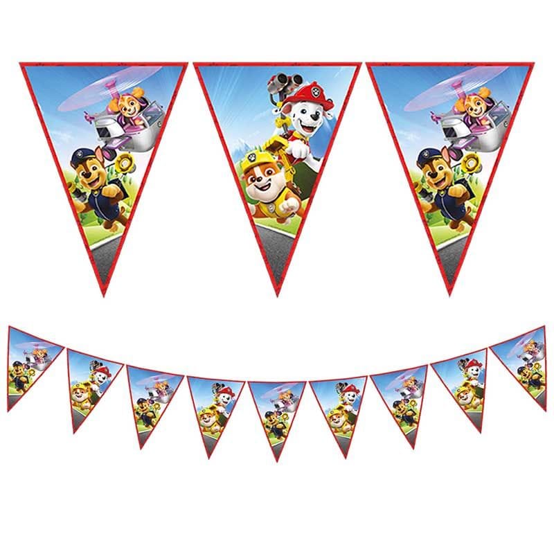 Paw Patrol Party Bunting - Rescue Heroes Flag Banner Bunting Paw Patrol Party Flag Banner Bunting