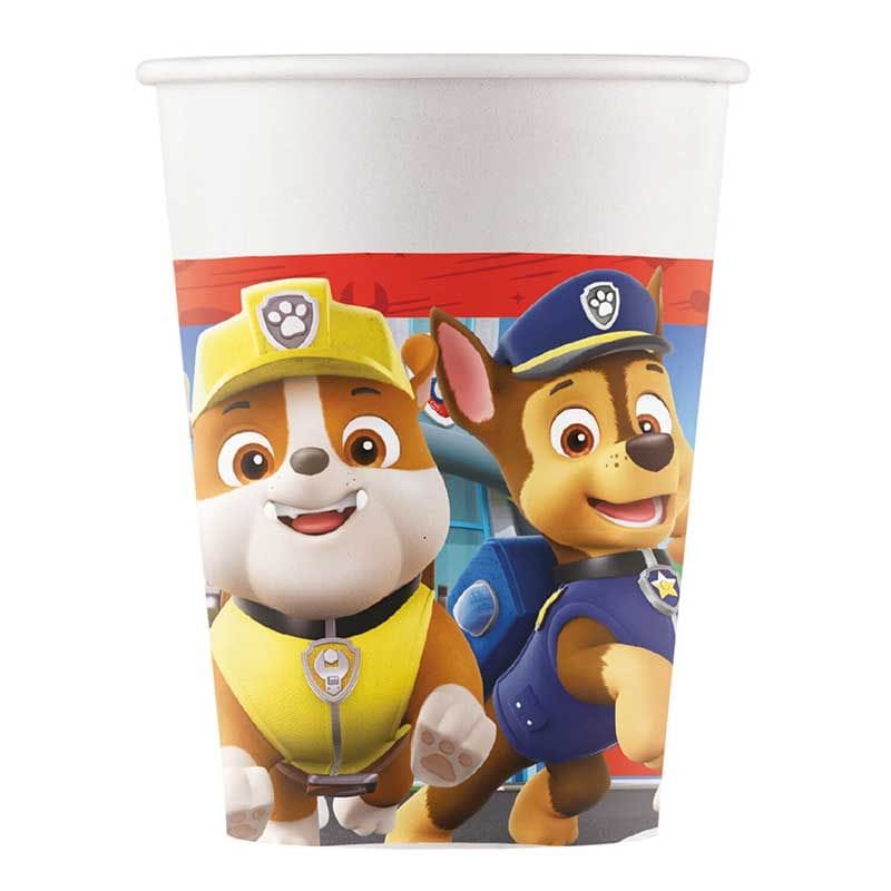 Paw Patrol Party Cups x 8 - Rescue Heroes Paper Cups Disposable Cups Paw Patrol Party Paper Cups x 8