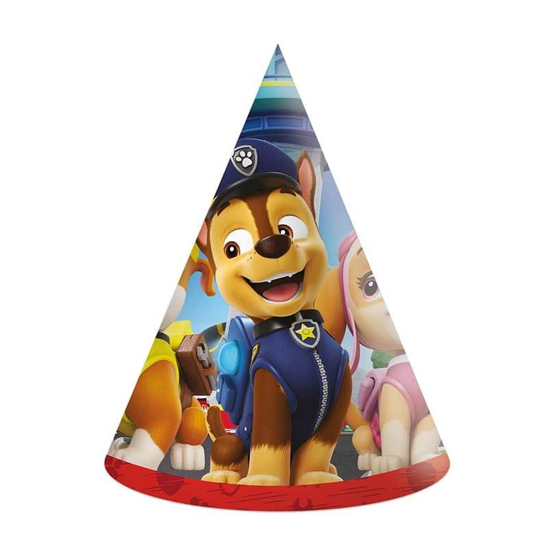 Paw Patrol Party Hats x 6 - Rescue Heroes Paper Hats Party Hats Paw Patrol Party Hats x 6