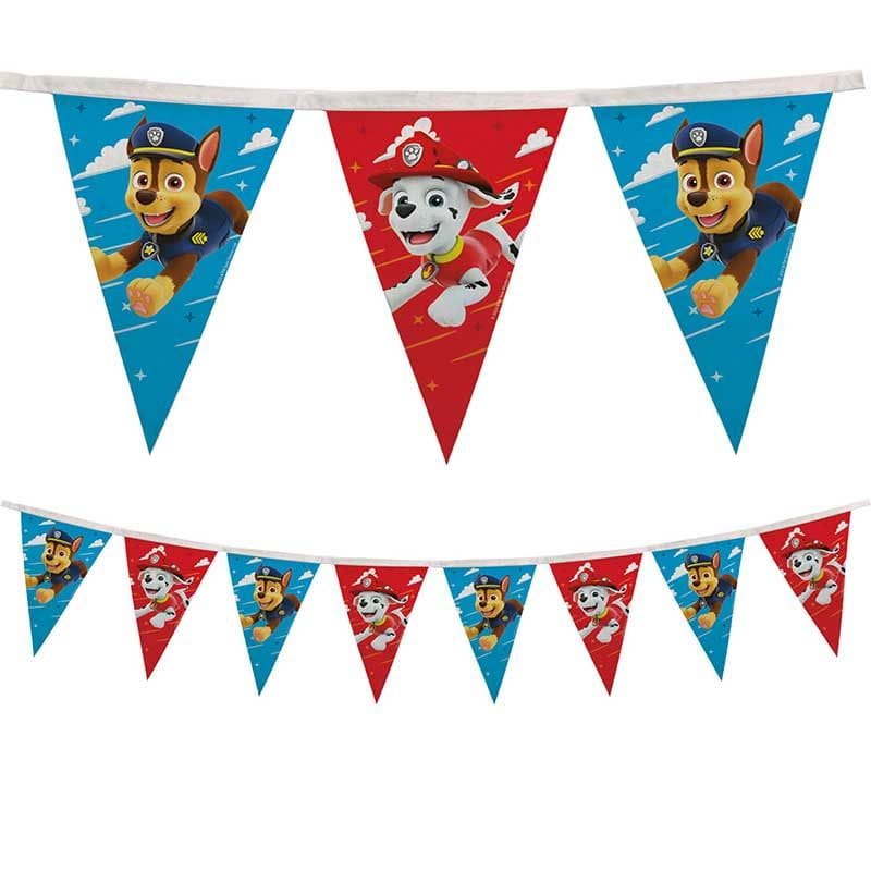 Paw Patrol Reusable Party Bunting - Rescue Heroes Bunting Paw Patrol Reusable Party Flag Banner