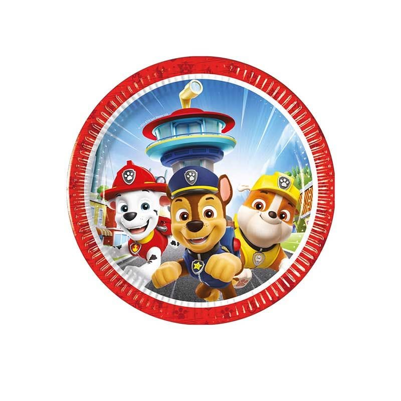 Paw Patrol Small Party Plates x 8 - Rescue Heroes 20cm Disposable Plates Paw Patrol Small Party Plates x 8 (20cm)