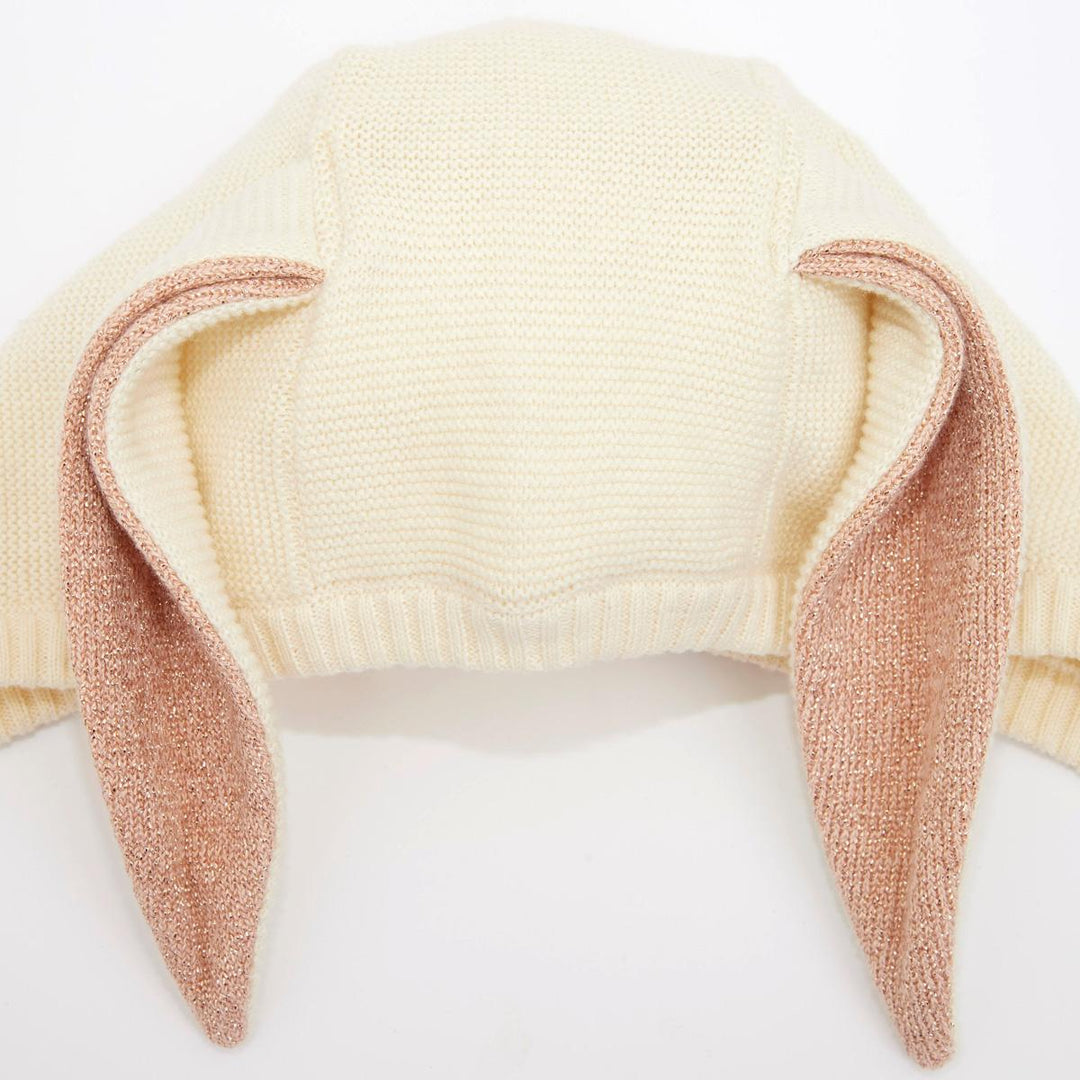 Peach Sparkle Bunny Baby Bonnet | Meri Meri Baby Gifts Peach Sparkle Bunny Baby Bonnet