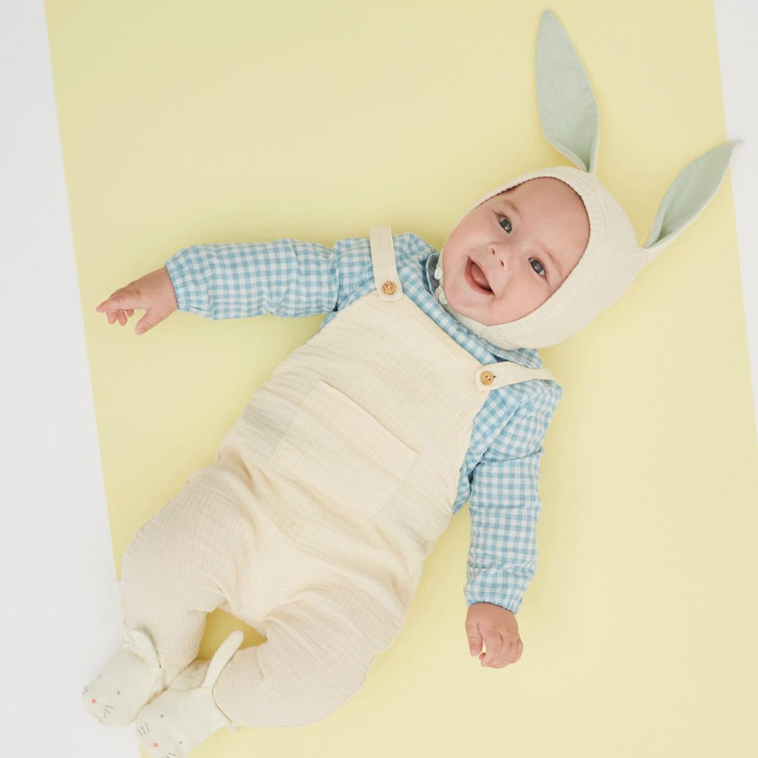 Peach Sparkle Bunny Baby Bonnet | Meri Meri Baby Gifts Peach Sparkle Bunny Baby Bonnet