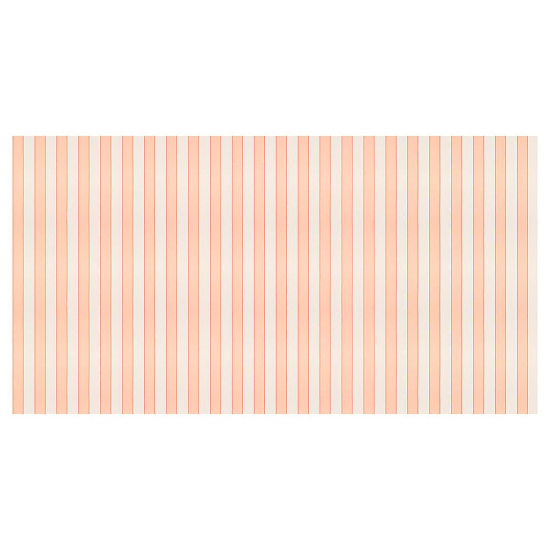 Peach Striped Paper Party Tablecloth | Meri Meri Tableware Peach Striped Paper Party Tablecloth