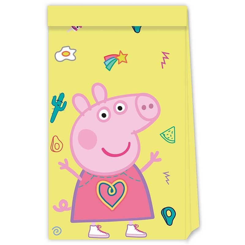 Peppa Pig Paper Party Bags x 4 party bags Peppa Pig Paper Party Bags x 4