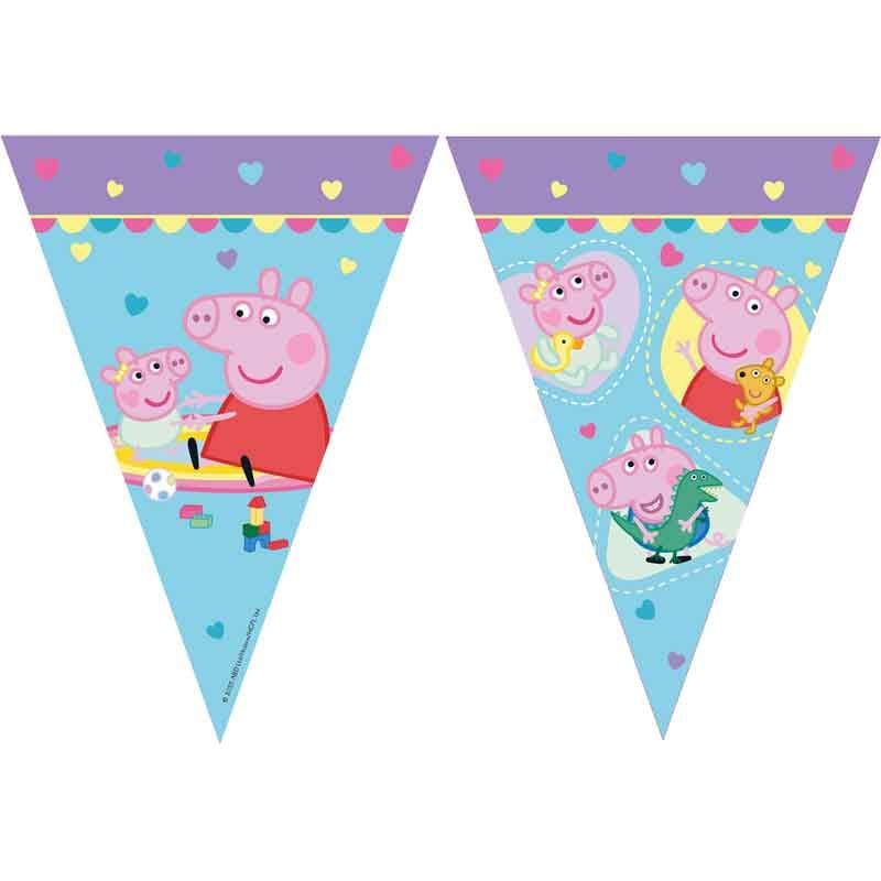 Peppa Pig Party Bunting - Made With Love Flag Banner Bunting Peppa Pig Party Flag Banner Bunting