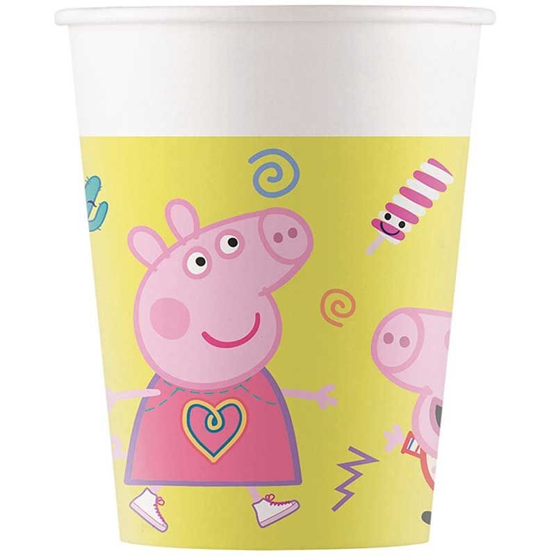 Peppa Pig Party Cups x 8 Disposable Cups Peppa Pig Party Cups x 8