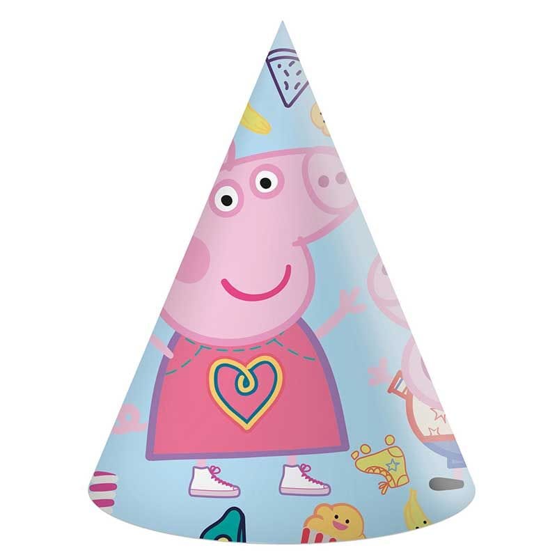 Peppa Pig Party Hats x 6 Party Hats Peppa Pig Party Hats x 6