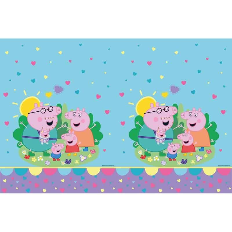 Peppa Pig Party Tablecover - Made With Love Table Cloth table cover Peppa Pig Party Plastic Tablecover