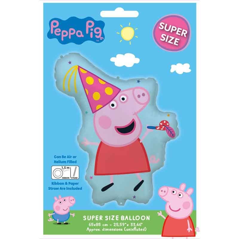 Peppa Pig Shaped Foil Balloon - Peppa Supershape Foil Balloon Peppa Pig Shaped Foil Balloon