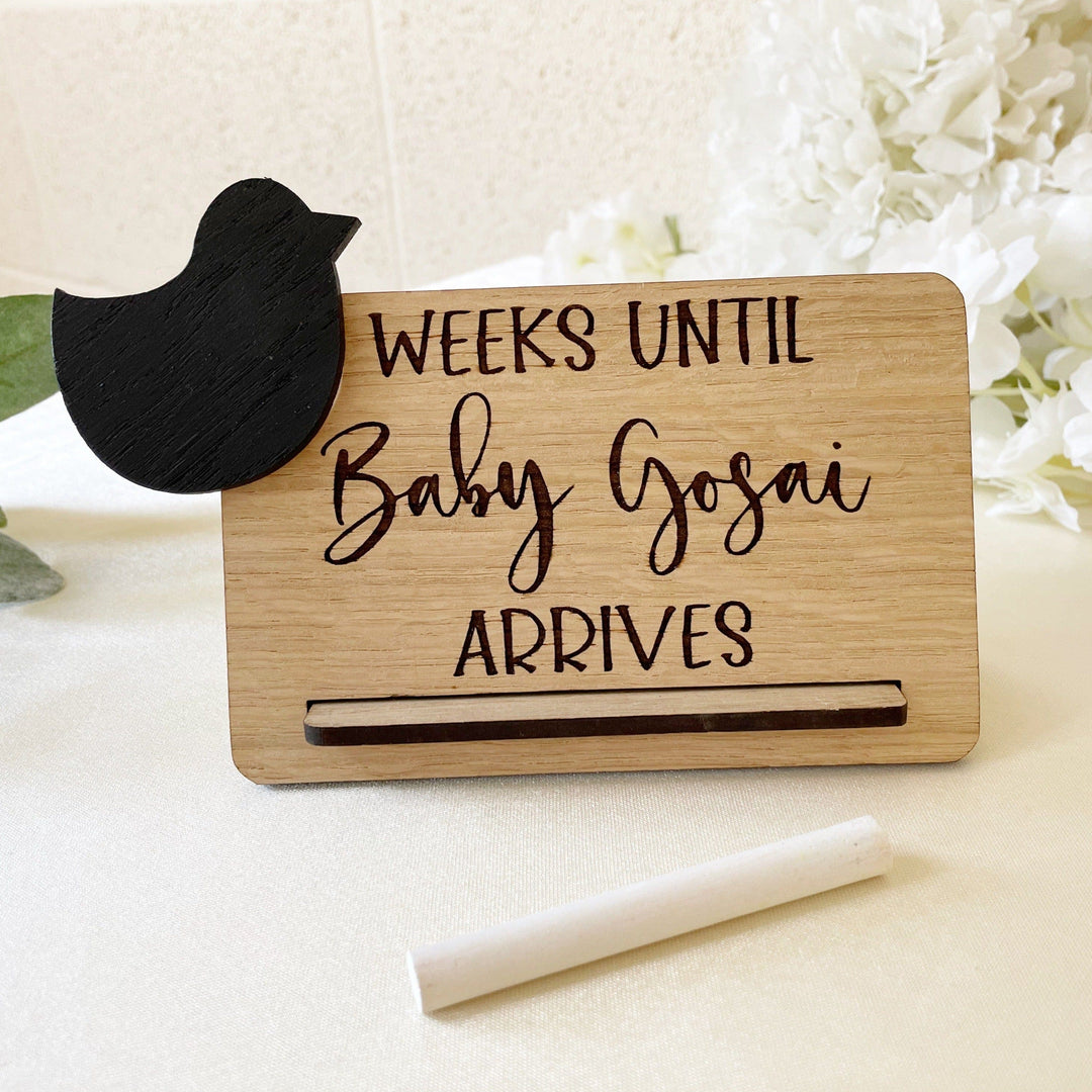 Decor Personalised Baby Arrival Countdown Plaque
