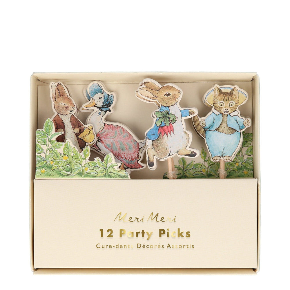 Peter Rabbit™ & Friends Party Picks (x 12) Meri Meri Cake Decorating Cake Decorating Supplies Peter Rabbit™ & Friends Party Picks (x 12)