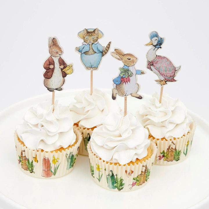 Peter Rabbit &amp; Friends Party Picks x 12 | Meri Meri UK Cake Decorating Supplies Peter Rabbit™ &amp; Friends Party Picks x 12