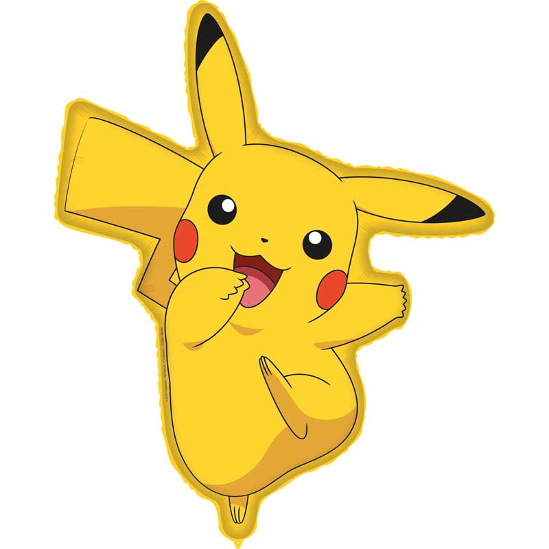 Pikachu Foil Balloon 30in | Pokemon Birthday Party Decorations Foil Balloon Pokémon Pikachu Supershape Foil Balloon (30 inch)