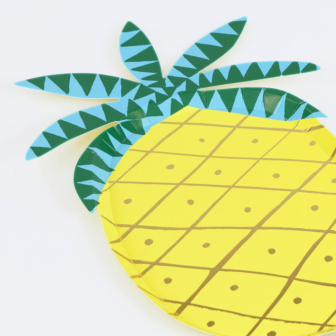 Pineapple Party Plates x 8 | Meri Meri party plates Pineapple Party Plates x 8