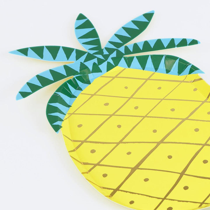 Pineapple Party Plates x 8 | Meri Meri party plates Pineapple Party Plates x 8