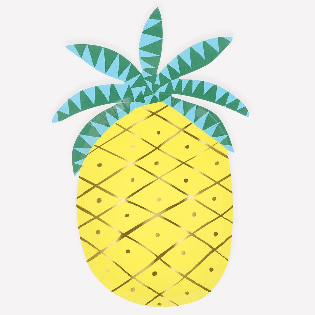 Pineapple Party Plates x 8 | Meri Meri party plates Pineapple Party Plates x 8