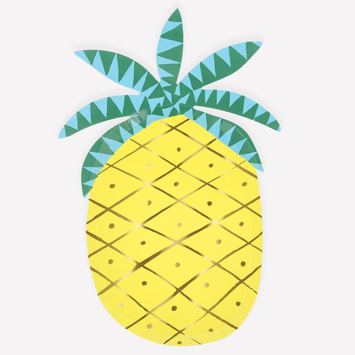 Pineapple Party Plates x 8 | Meri Meri party plates Pineapple Party Plates x 8