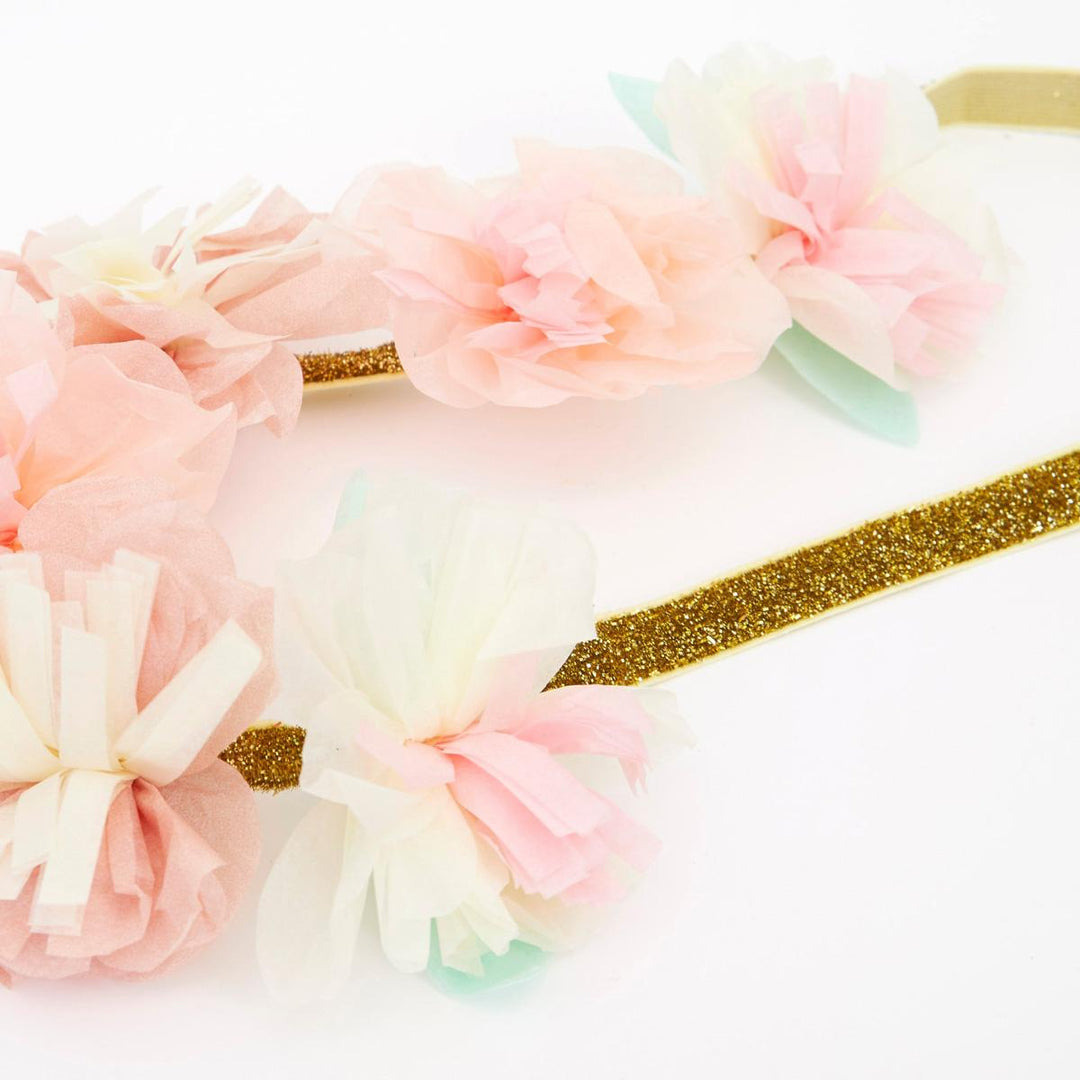 Pink Blossom Party Crowns x 6 | Meri Meri Fairy Party Party Hats Pink Blossom Party Crowns x 6