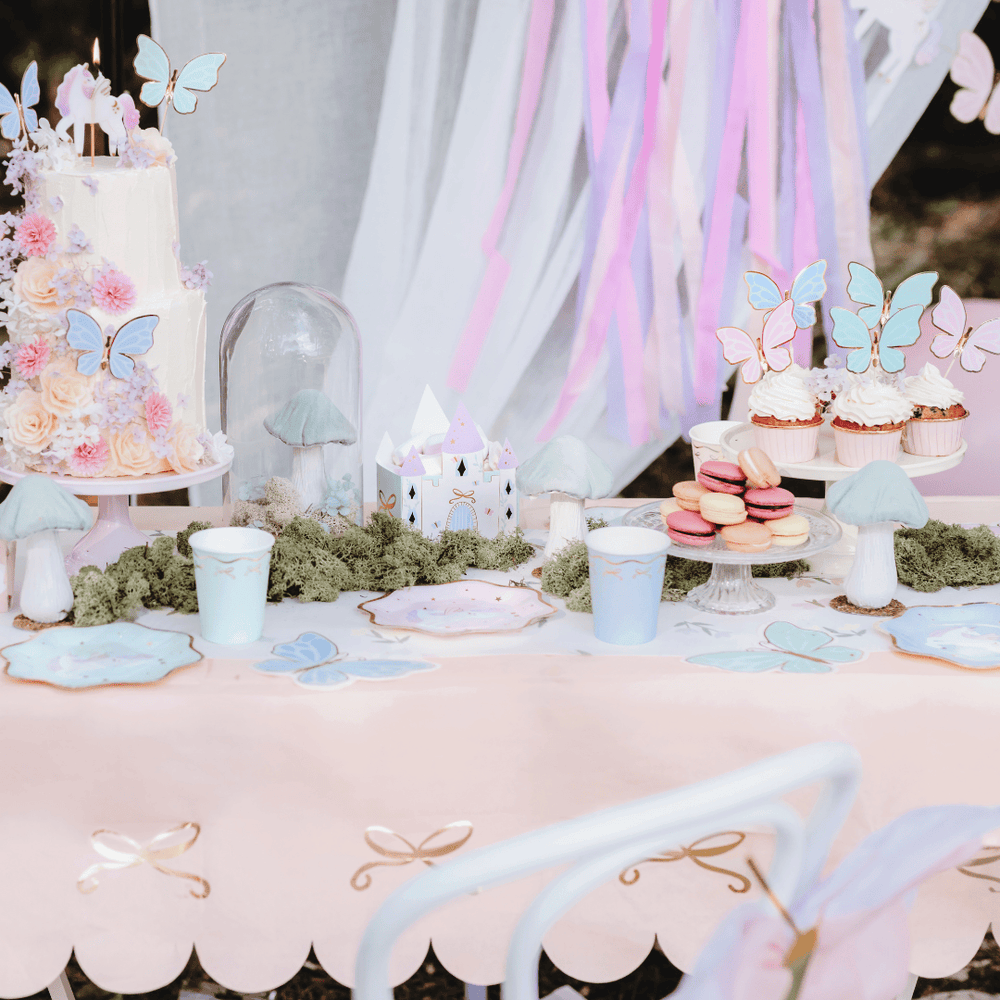 Pink Bow Paper Party Tablecloth table cover Pink Bow Party Paper Tablecloth