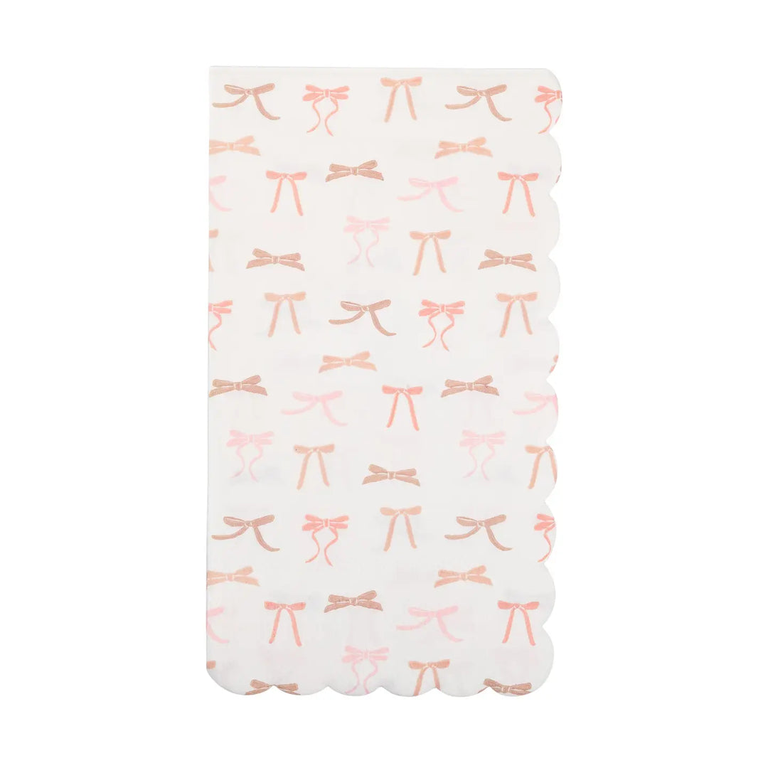 Pink Bows Party Napkins x24 | Little Big Party Co cocktail napkins Pink Bows Party Napkins x 24