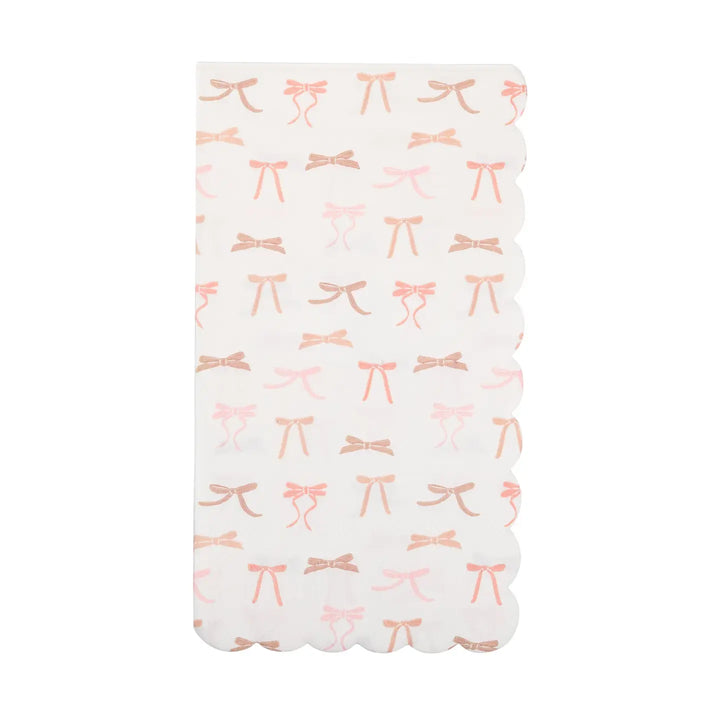 Pink Bows Party Napkins x24 | Little Big Party Co cocktail napkins Pink Bows Party Napkins x 24