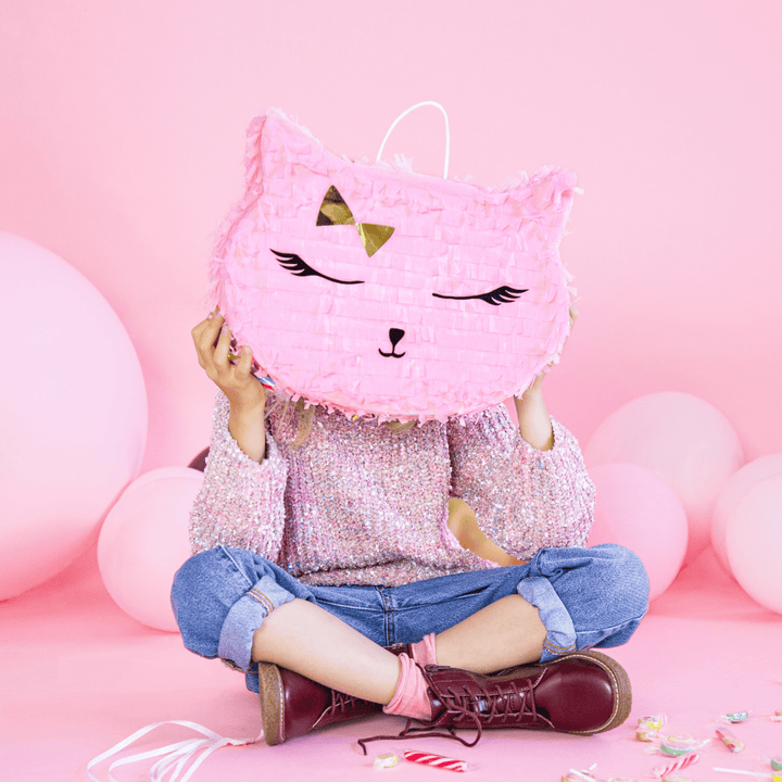 Pink Cat Pinata - Cat Birthday Party Supplies Piñatas Pink Cat Party Pinata