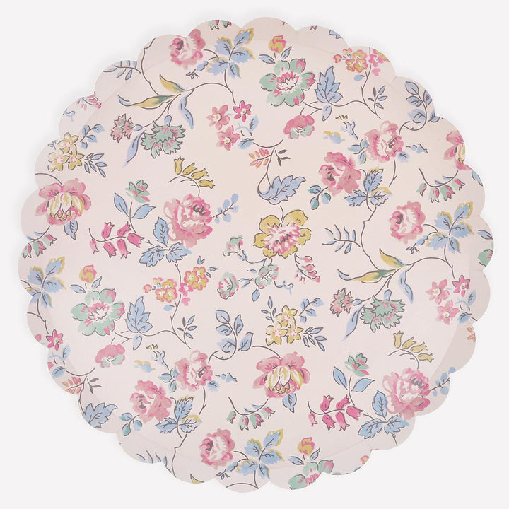 Pink Chintz Dinner Party Plates x 8 | Meri Meri party plates Pink Chintz Dinner Party Plates x 8