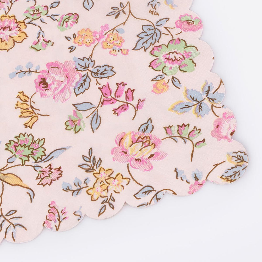 Pink Chintz Large Party Napkins x 16 | Meri Meri party napkins Pink Chintz Large Party Napkins x 16