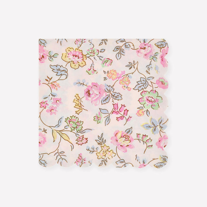 Pink Chintz Large Party Napkins x 16 | Meri Meri party napkins Pink Chintz Large Party Napkins x 16