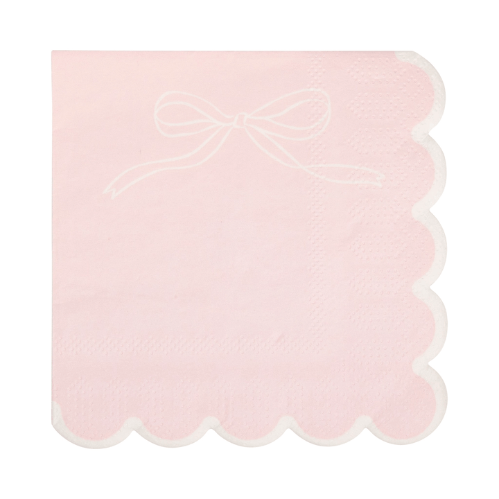 Pink Dainty Bows Cocktail Napkins x 24 cocktail napkins Pink Dainty Bows Cocktail Napkins x 24