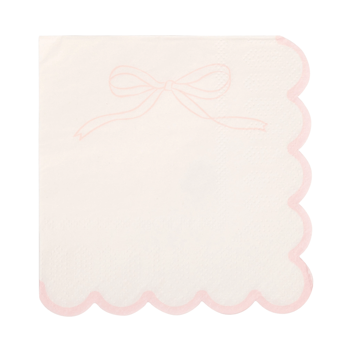Pink Dainty Bows Cocktail Napkins x 24 cocktail napkins Pink Dainty Bows Cocktail Napkins x 24