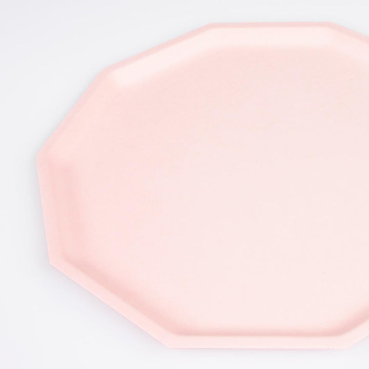 Pink Decagon Compostable Dinner Party Plates x 8 | Meri Meri party plates Pink Decagon Compostable Dinner Party Plates x 8