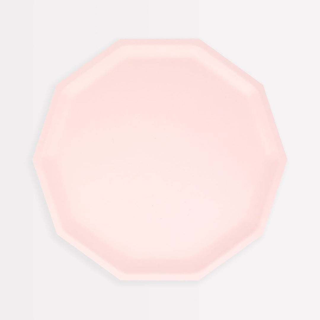 Pink Decagon Compostable Side Party Plates x 8 | Meri Meri party plates Pink Decagon Compostable Side Party Plates x 8