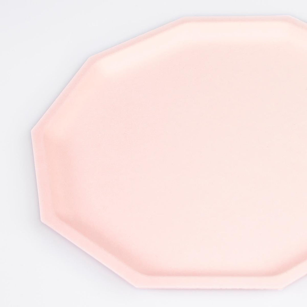 Pink Decagon Compostable Side Party Plates x 8 | Meri Meri party plates Pink Decagon Compostable Side Party Plates x 8