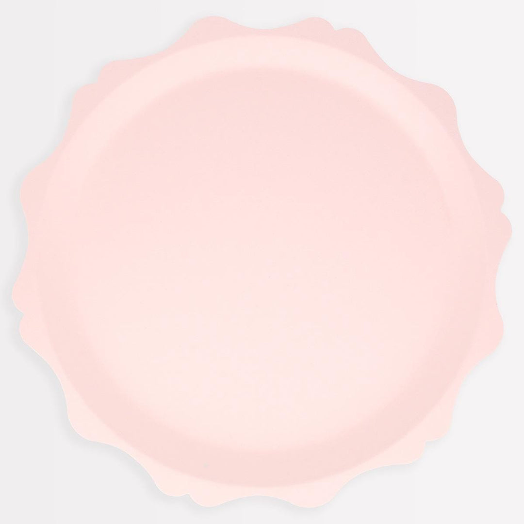 Pink Decorative Edge Compostable Dinner Party Plates x 8 | Meri Meri party plates Pink Decorative Edge Compostable Dinner Party Plates x 8