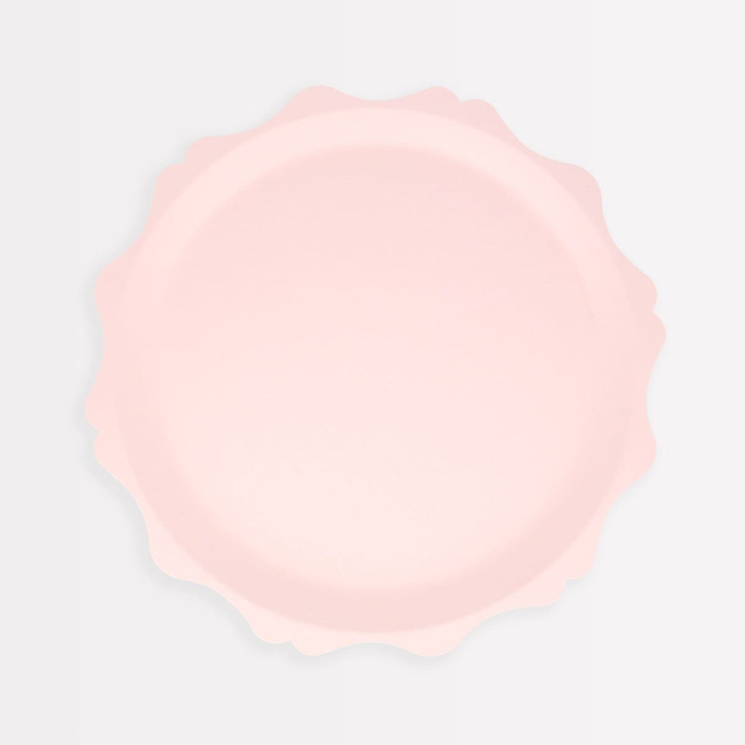 Pink Decorative Edge Compostable Side Party Plates x 8 | Meri Meri party plates Pink Decorative Edge Compostable Side Party Plates x 8