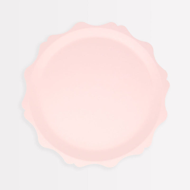 Pink Decorative Edge Compostable Side Party Plates x 8 | Meri Meri party plates Pink Decorative Edge Compostable Side Party Plates x 8