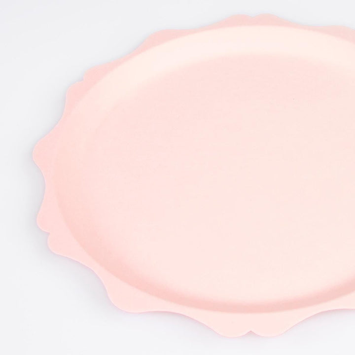 Pink Decorative Edge Compostable Side Party Plates x 8 | Meri Meri party plates Pink Decorative Edge Compostable Side Party Plates x 8