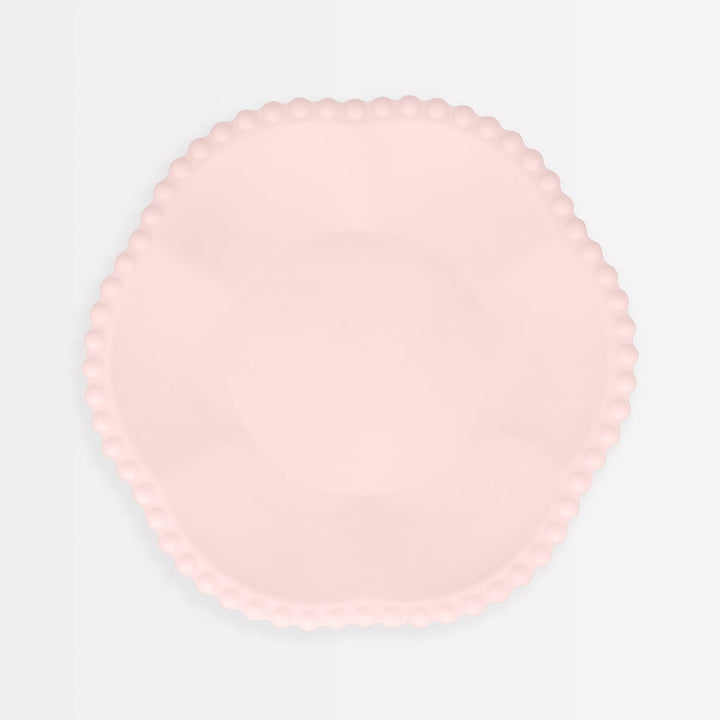 Pink Dot Edged Flower Compostable Side Party Plates x 8 | Meri Meri party plates Pink Dot Edged Flower Compostable Side Party Plates x 8