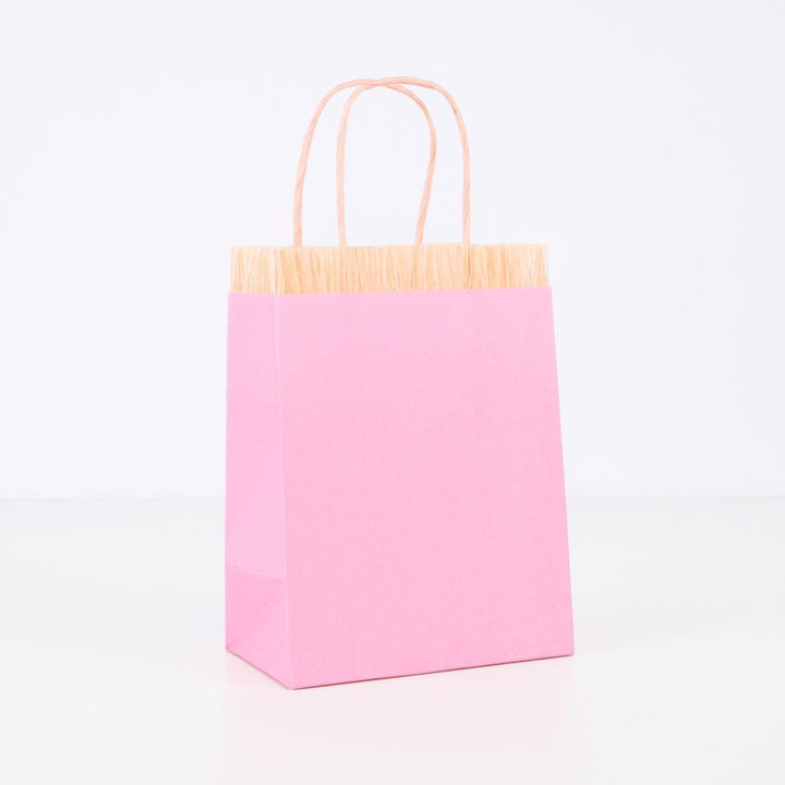 Pink Fringe Party Bags x 8 | Meri Meri | Little Big Party Party Bags Pink Fringe Party Bags x 8