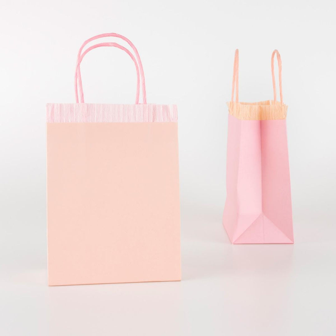 Pink Fringe Party Bags x 8 | Meri Meri | Little Big Party Party Bags Pink Fringe Party Bags x 8